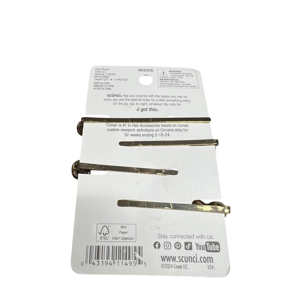 Scunci‎ by Conair Holiday Jingle Bells Bobby Pins, 4-Count Merry Christmas Gift - Picture 2 of 3